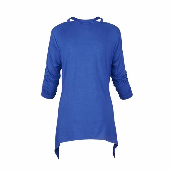 Premise Cold Shoulder Top NWT - Blue, 3/4 sleeve, Size - Small - Picture 2 of 2
